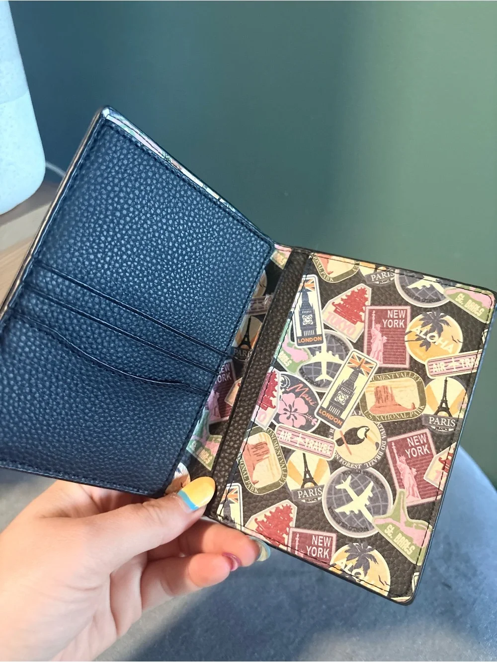 Travel Stamp Pattern Passport Case *NEW* Samantha Brown HSN